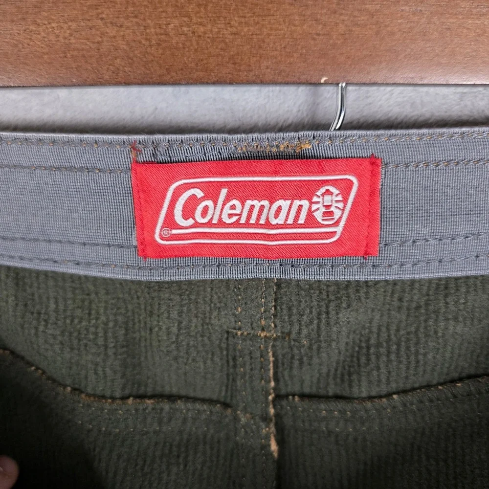 Coleman Mens Fleece Lined Canvas Utility Work Pants Tan Brown 40x32 Straight Leg